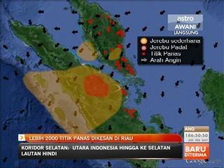 Lebih 2000 titik panas dikesan di Riau