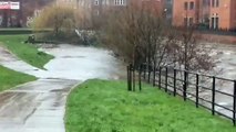 River breaches banks in Sheffield city centre