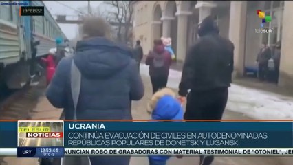 Continúa la evacuación de civiles en el Donbass , Ucrania