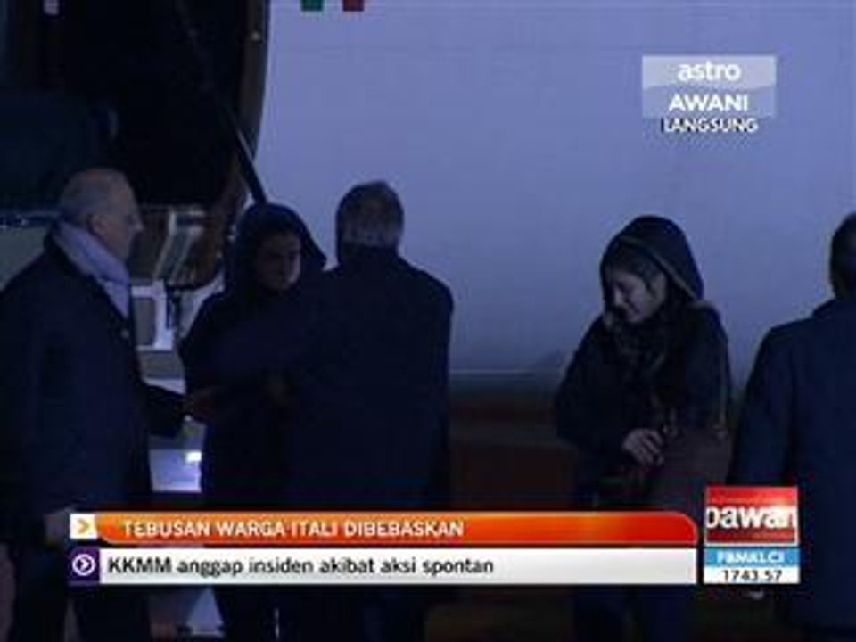 Tebusan warga Itali dibebaskan
