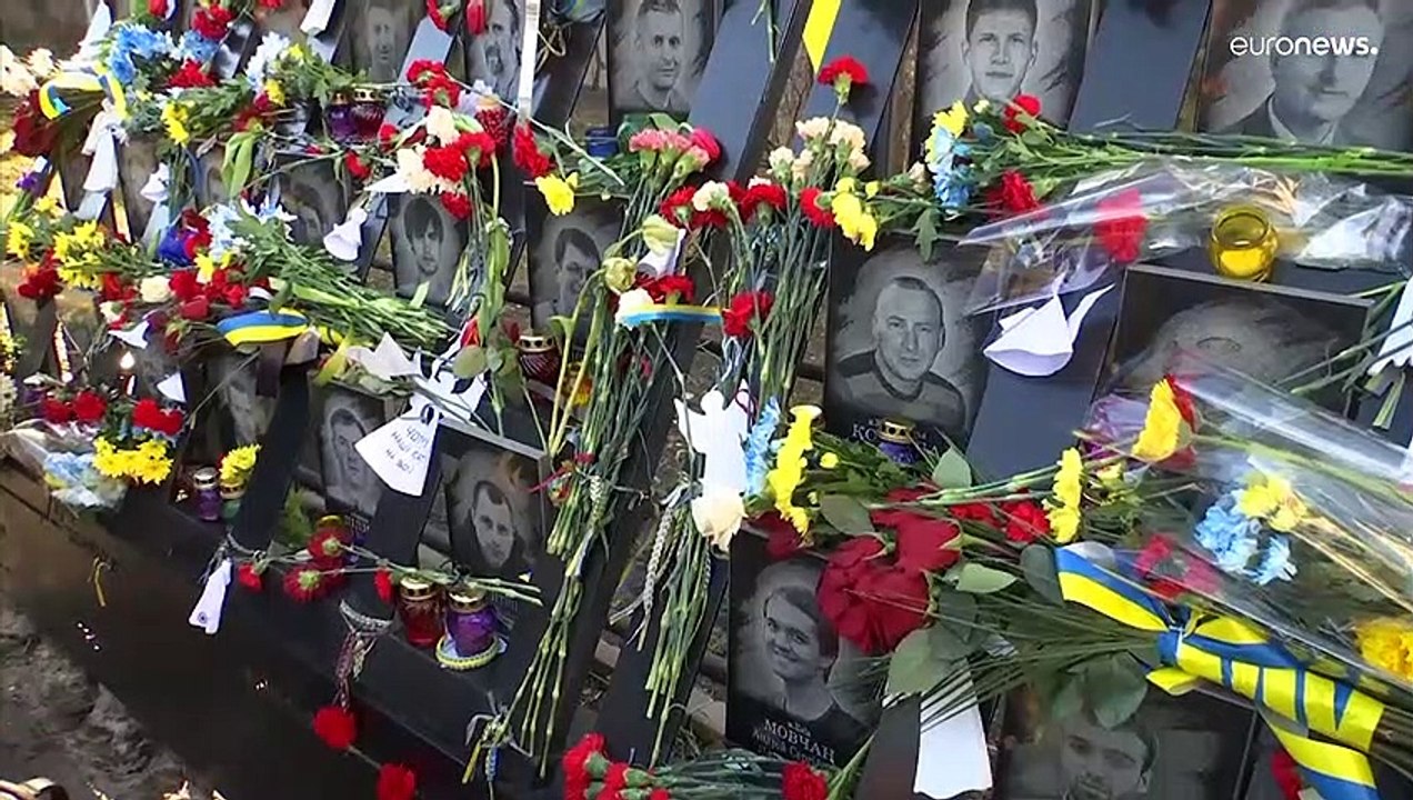Ucraina: Kiev ricorda le vittime di Piazza Maidan