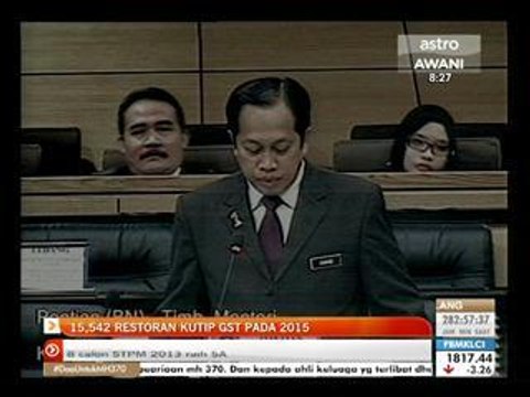 15,542 restoran kutip GST pada 2015