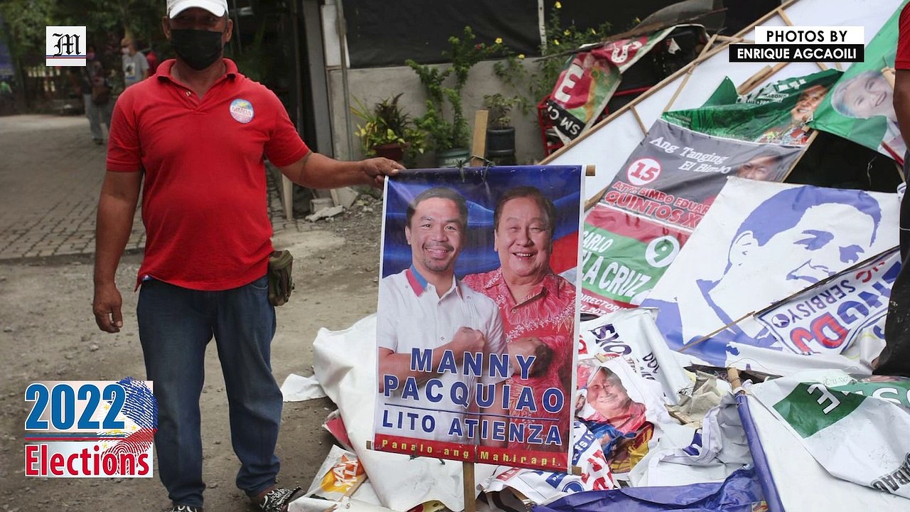 Confiscated campaign materials