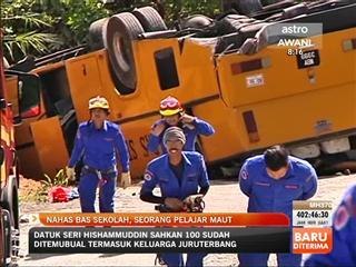 Nahas bas sekolah, seorang pelajar maut