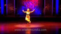 International dancer performing Indian Bharatnatyam