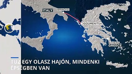 Download Video: Tűz ütött ki egy olasz hajón, minden utas és a legénység is épségben van