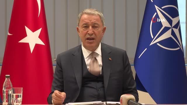 Son dakika haber: Milli Savunma Bakanı Hulusi Akar, Brüksel'de Türk gazetecilere gerçekleştirdiği değerlendirmede (Yunan Savunma Bakanı ile görüşmesi) Olumlu, yapıcı...
