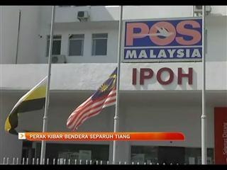 Perak kibar bendera separuh tiang