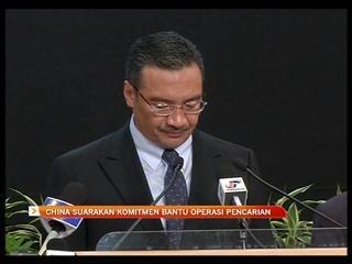 China suarakan komitmen bantu operasi pencarian MH370