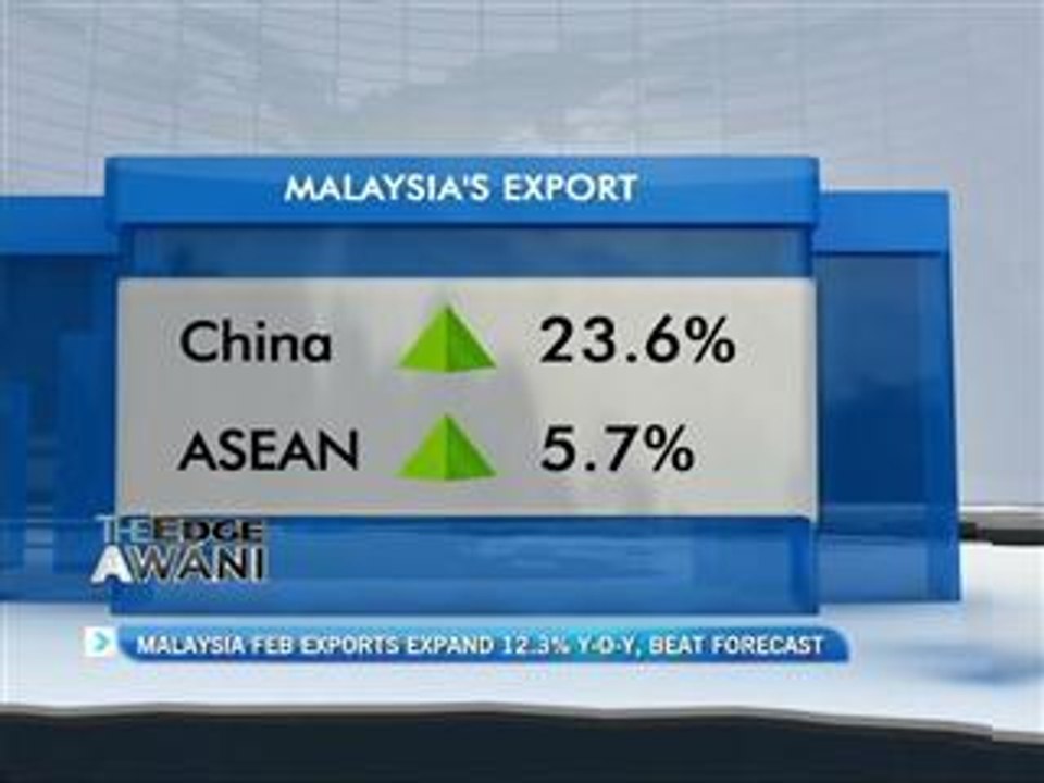 Malaysia Feb exports expand 12.3% Y-O-Y, beat forecast