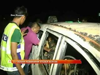 11 cedera kebakaran di stesen minyak