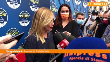 Milano, Meloni: "Sfida aperta, puntiamo alla vittoria"