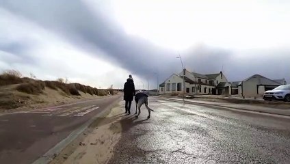 Clouds and winds gather over Sandhaven as Storm Eunice approaches