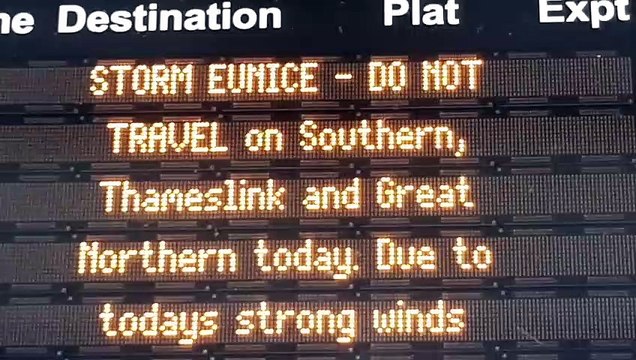 Storm Eunice: Southern Rail delays
