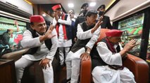 UP poll campaign: Akhilesh, Mulayam & Shivpal come together