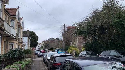 Streets and parks are deserted as Storm Eunice batters down on Bristol