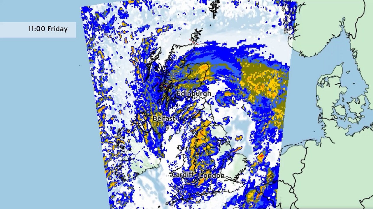 Satelite imagery shows where Storm Euncice will hit