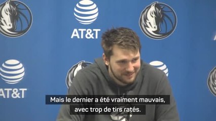 Mavericks - Dončić regrette "un dernier quart-temps vraiment mauvais"