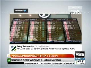 AirAsia sah akan berpindah ke KLIA2