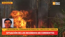 Situación de los incendios en Corrientes