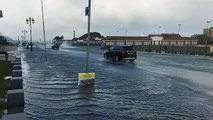 Flooding on the seafront in Southsea