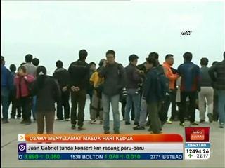 Usaha menyelamat masuk hari kedua