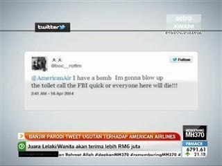 Parodi Tweet ugutan kepada American Airlines