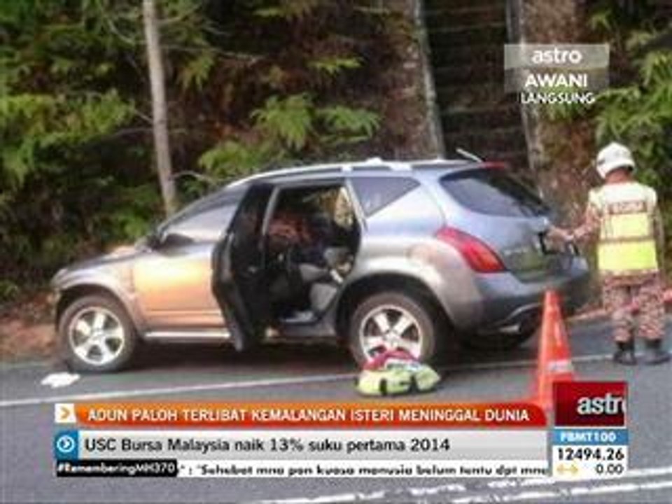 ADUN Paloh kemalangan, isteri meninggal