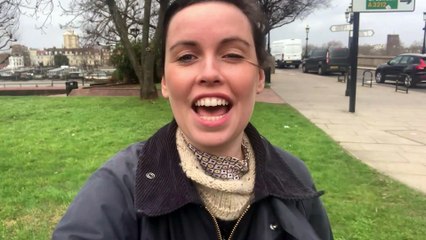 Claudia Marquis Braves Storm Eunice in London