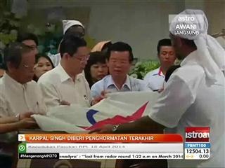 Karpal Singh diberi penghormatan terakhir