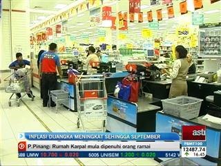 Inflasi dijangka meningkat sehingga September