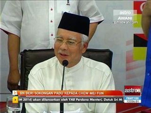 BN beri sokongan padu kepada Chew Mei Fun