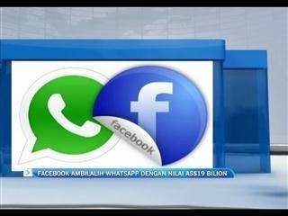Facebook ambil alih Whatsapp bernilai AS$19 bilion