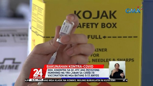 DOH, kinontra sa QC-RTC ang petisyong humihingi ng TRO laban sa COVID-19 vaccination ng mga batang 5-11 anyos | 24 Oras