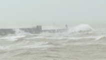 Big waves from Storm Eunice tackle English coast