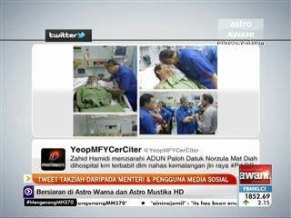 Tweet takziah daripada menteri & pengguna media sosial