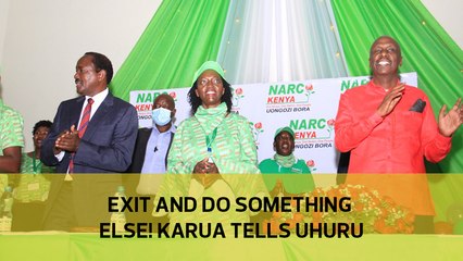 Exit and do something else! Karua tells Uhuru