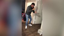 Sneaker Loving Dad Finds Pregnancy Test In Shoe Box Surprise | Happily TV
