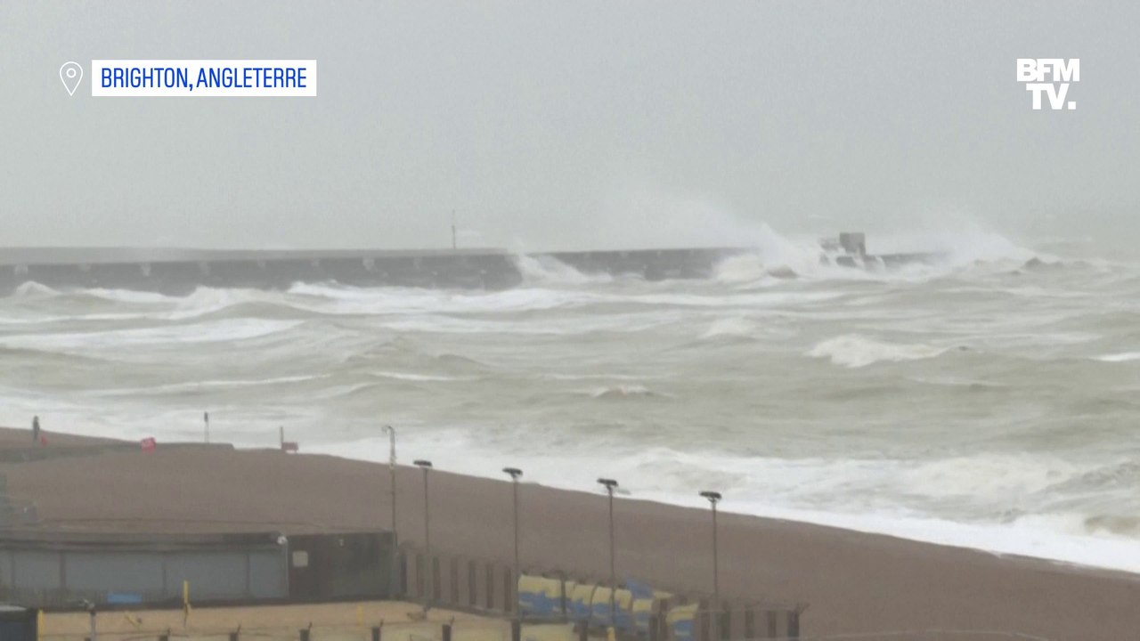 Tempête Eunice: les images impressionnantes des fortes rafales au sud de l’Angleterre et au nord de la France