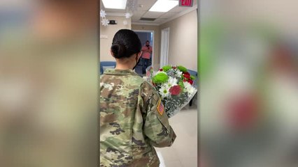 Military Daughter Surprises Healthcare Worker Mom | Happily TV