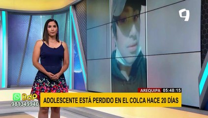 Familiares continúan búsqueda de adolescente perdido en el Colca hace 20 días