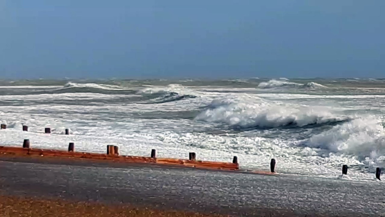 Storm at Worthing seafront