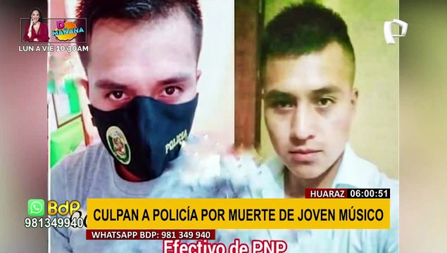 Huaraz: exigen justicia por presunto asesinato de joven músico a manos de un policía