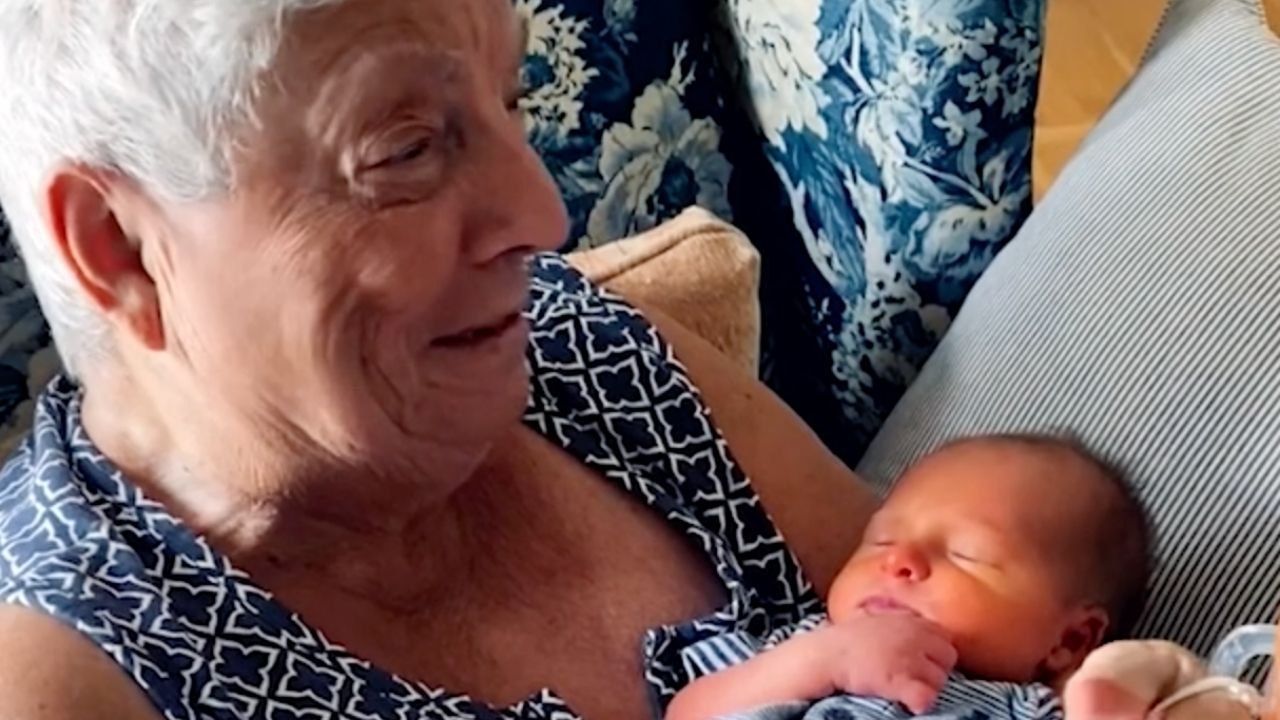Great Grandmother Meets Premature Great Grandson On Birthday After NICU | Happily TV