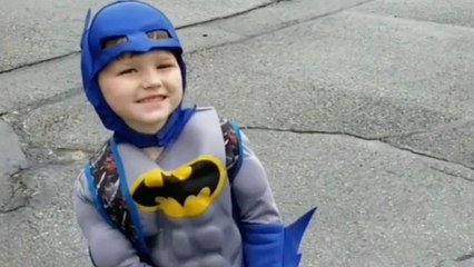 Pre-Schooler Overcomes Back To School Nerves With Superhero Costumes | Happily TV