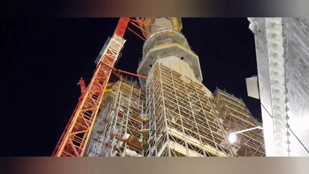 Kaba New Minar Scene Under Construction Near Umrah Gate Extension King Abdullah | Minarets Baitullah