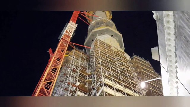Kaba New Minar Scene Under Construction Near Umrah Gate Extension King Abdullah | Minarets Baitullah
