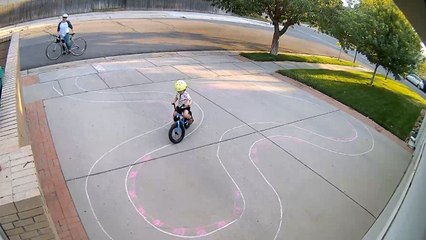 Man Creates Racetrack For Kid Who Cycles On His Driveway | Happily TV