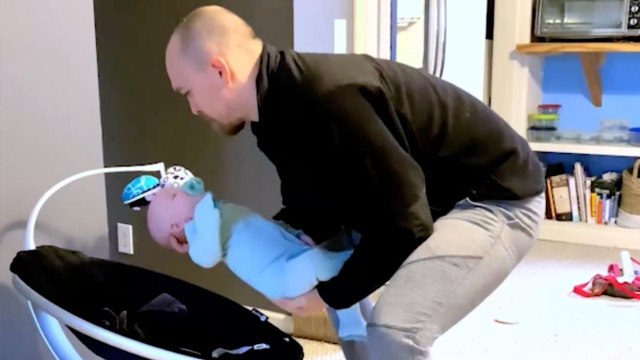 New Dad Does Celebratory Dance After Putting Baby To Sleep | Happily TV