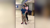 Air Force Dad Surprises Blindfolded Son After Deployment | Happily TV